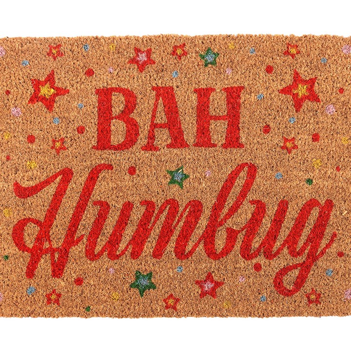 Natural Bah Humbug Christmas Doormat