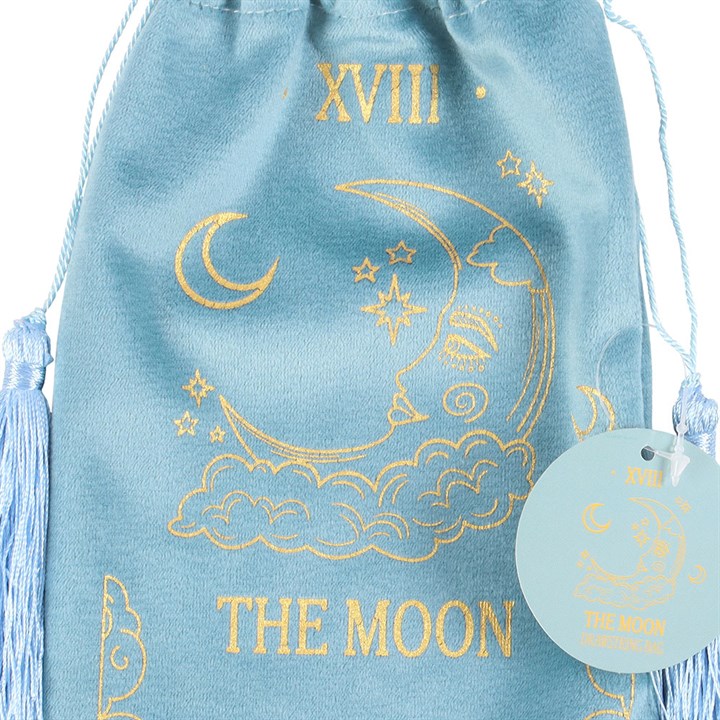 The Moon Vintage Tarot Velvet Drawstring Bag